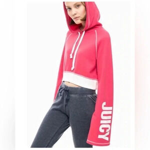 🆕 Juicy Track Fleece‎ Cropped Pullover Size M